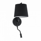 Aplique murale noire berni 1 ampoule