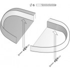 Tablette de salle de bain blanche polypropylène