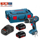 Perceuse à percussion GSB 18 V-LI + 2 x 5,0 Ah + GAL880CV + L-Boxx 136 Bosch