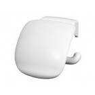 Porte papier toilette blanc avec cache polypropylene