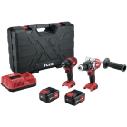 Lot perceuse percussion pd 2g 18.0-ec + visseuse à chocs id 1/4' 18.0-ec flex + 2 batterie 5.0ah, chargeur - 516236