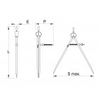 Compas à pointe mob 250 mm - 5241250001