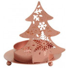 Photophore de noël en métal cuivré (lot de 2)