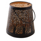 Photophore seau avec anse en métal