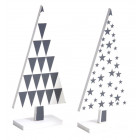 Sapin en bois laqué à motifs (lot de 2)