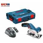 Scie circulaire GKS 12V-26 + batterie 2,0 Ah + chargeur GAL1230CV + L-Boxx 136 Bosch