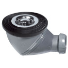 Bonde de douche james Ø50 mm grille abs chromée