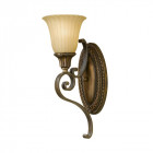 Applique kelham, bronze doré et verre scavo, 1 ampoule