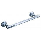 Porte serviette mural fixe en laiton chromé serie miami à fixer ou à coller