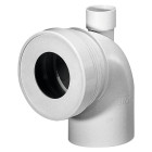 Coude de branchement wc en pvc - ø 100 mm - avec prise d'aération - femelle