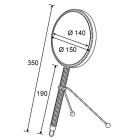 Miroir cosmétique grossissant 1 x et 5x