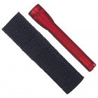 Maglite M2A03HU Mini R6 Pack d'eclairage + ampoule en holster Rouge