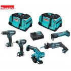 Kit électro MMT5D3 5 outils JR103 + TM30 + HS301 + TD110 + HP331 + 3x2,0Ah + chargeur + 2 sacs Makita