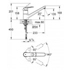 GROHE Europlus Mitigeur évier 32941002 (Import Allemagne)