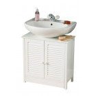 Premier Housewares Meuble sous-lavabo Double porte Blanc 60 x 60 x 30 cm Import Allemagne