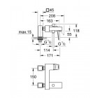 Grohe eurocube mitigeur bain/douche 23143000 (import allemagne)
