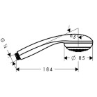 Hansgrohe 28765000 Douchette Marin mono chrome Consommation d'eau réduite