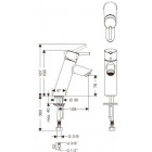 Hansgrohe 32130000 talis robinet vertical pour lavabo chromé