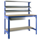 Kit établi 1440x900x600mm charge 400kg simonwork bt-1 box 900 bleu/bois simon rack