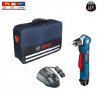 Perceuse d'angle sans fil GWB 12V-10 + batterie 2,0 Ah + chargeur GAL1230CV + sac à outils Bosch