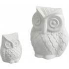 Hiboux déco blancs (lot de 2)
