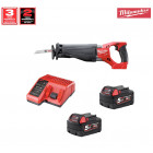 Kit M18CSXP2-SK scie sabre M18CSX + 2 x 5,0 Ah + chargeur M12-18C Milwaukee