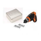 Black & Decker CS3653LCAT-QW Tournevis sans fil avec 10 accessoires 3,6 V