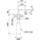Franke sinos réservoir de 500 ml en acier inoxydable à surface 119.0261.514