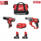 Kit 12V MWK122AM2 perceuse à percussion + perforateur + 2x4,0Ah + C12C + sac à outils M Milwaukee