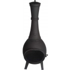 Chauffe-terrasse en fonte avec porte en maille