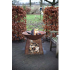 Vasque porte bûches en métal