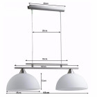 Lustre contemporain 2 ampoules