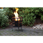 Brasero panier à bois en métal recyclé