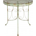Table de jardin mi-ronde en métal