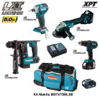 Kit 4 outils électroportatifs MST4T3BL3B + 3 batteries 5,0 Ah + chargeur + trolley Makita