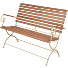 Banc pliable en bois et métal