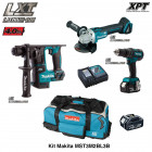 Kit MST3M2BL3B perfo-burineur + meuleuse + perceuse percussion + 2x4,0Ah + chargeur + trolley Makita