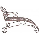 Chaise longue en métal