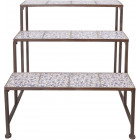 Etagère en céramique et fer forgé