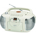 Aeg nsr 4377lot rétro cassette radio stéréo avec lecteur cd/mp3/usb avec kassettenplayer, aux-in, écran lcd crème