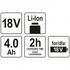 Batterie li-ion 4,0ah 18v