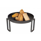Brasero en acier rond pieds design 60 cm