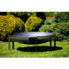 Brasero en acier rond pieds design 80 cm