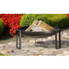 Brasero en acier peint rond pieds design 60 cm