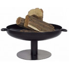 Brasero rond en acier peint sur pied design 70 cm