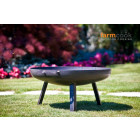 Brasero rond en acier 3 pieds fins 80 cm