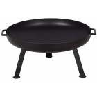 Brasero rond en acier peint 3 pieds fins 60 cm