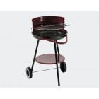 Grill chef by landmann : barbecue charbon 46,5 cm - modèle sphérique avec tablette - coloris noir / rouge