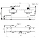 Mitigeur de douche thermostatique laiton chromé brillant serie genf