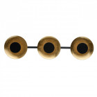 Spot doré techno 3 ampoules 11 cm